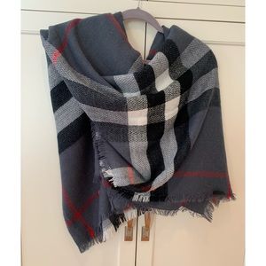 Oversized Plaid Burberry Style Scarf